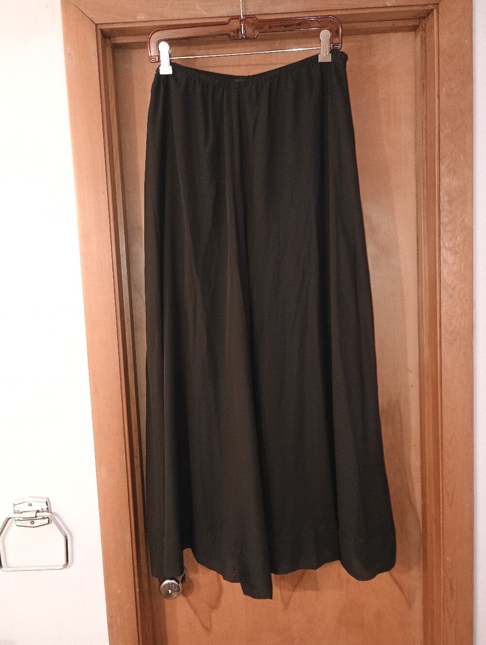 MSK Wide Leg Black Evening Pant Elastic Waist Size M/L